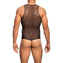 Mob - bodysheer nero trasparente taglia s/m