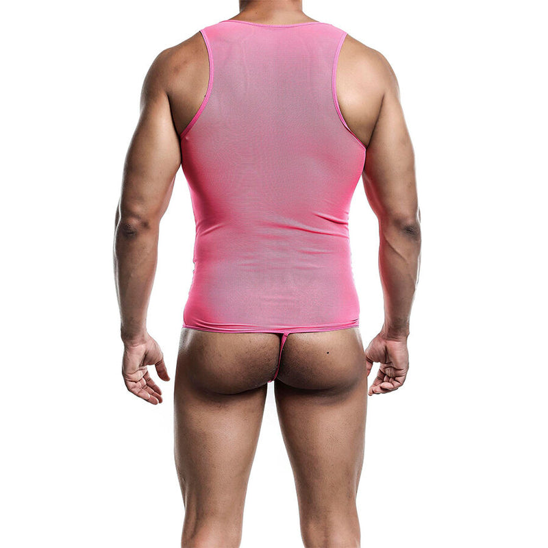 Mob - bodysheer rosa trasparente taglia s/m