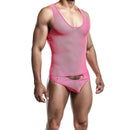Mob - bodysheer rosa trasparente taglia l/xl