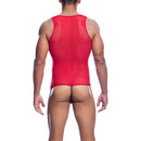 Mob - bodysheer rosso trasparente taglia s/m