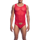 Mob - bodysheer rosso trasparente taglia l/xl