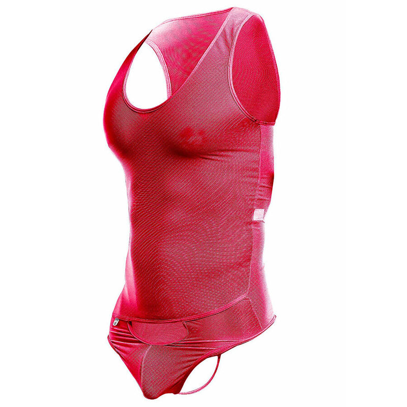Mob - bodysheer rosso trasparente taglia l/xl