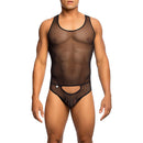 Mob - bodysheer nero trasparente taglia l/xl
