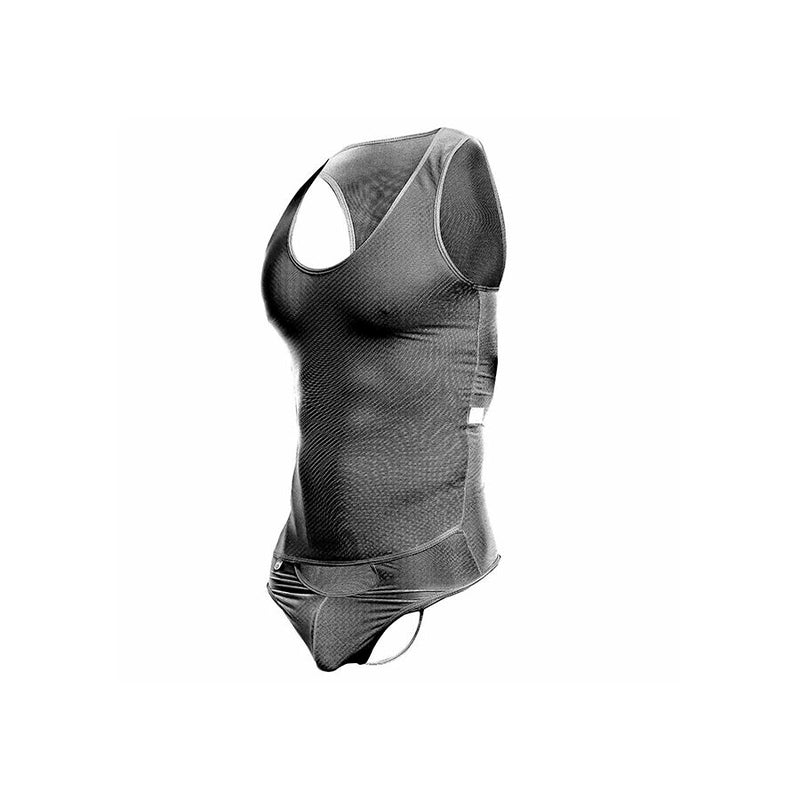 Mob - bodysheer nero trasparente taglia l/xl