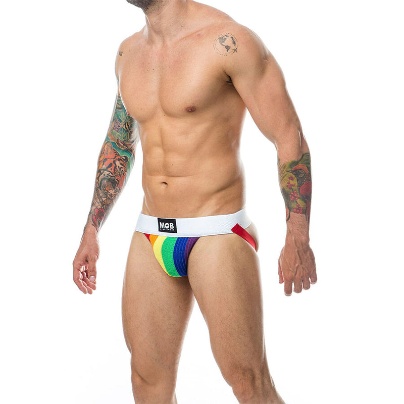 Mob - jock stripe classico arcobaleno taglia s