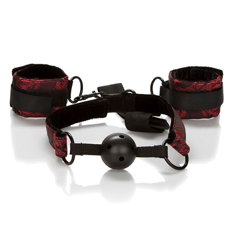 Calexotics - scandal ball gag traspirante con manette