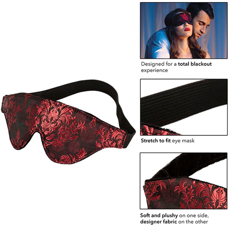 Calexotics - scandal maschera occhi opaca con dettagli rossi