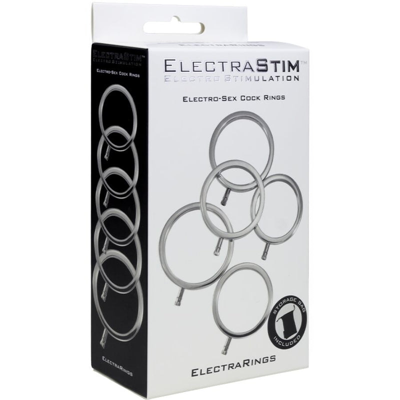 Electrastim - electrarings anelli per pene in metallo confezione da 5