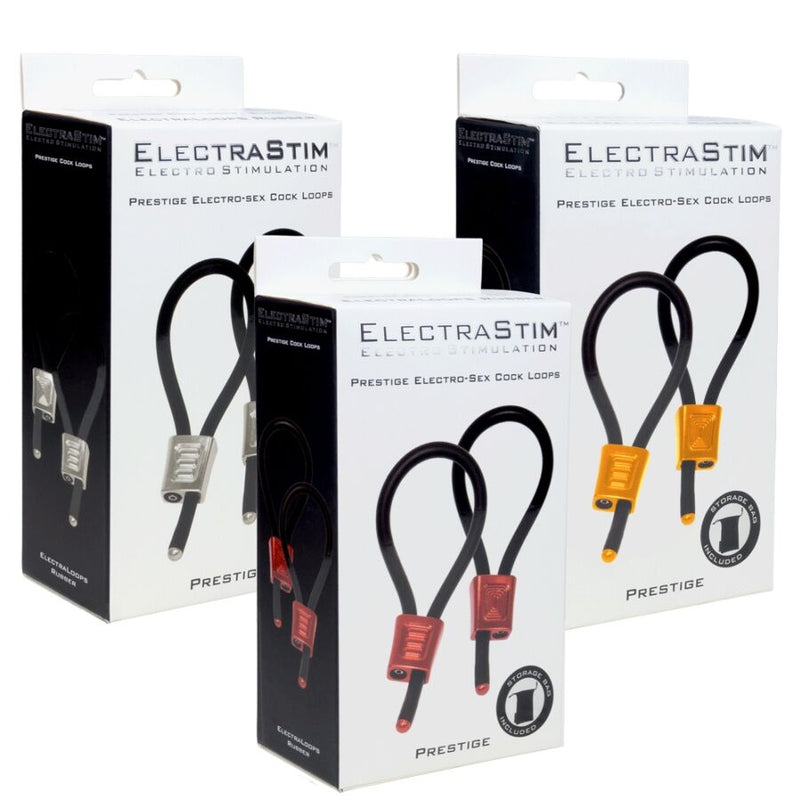 Electrastim - prestige electra loops anelli per il pene regolabili rossi