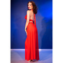 Chilirose - cr 4857 set top e pantaloni rossi taglia s