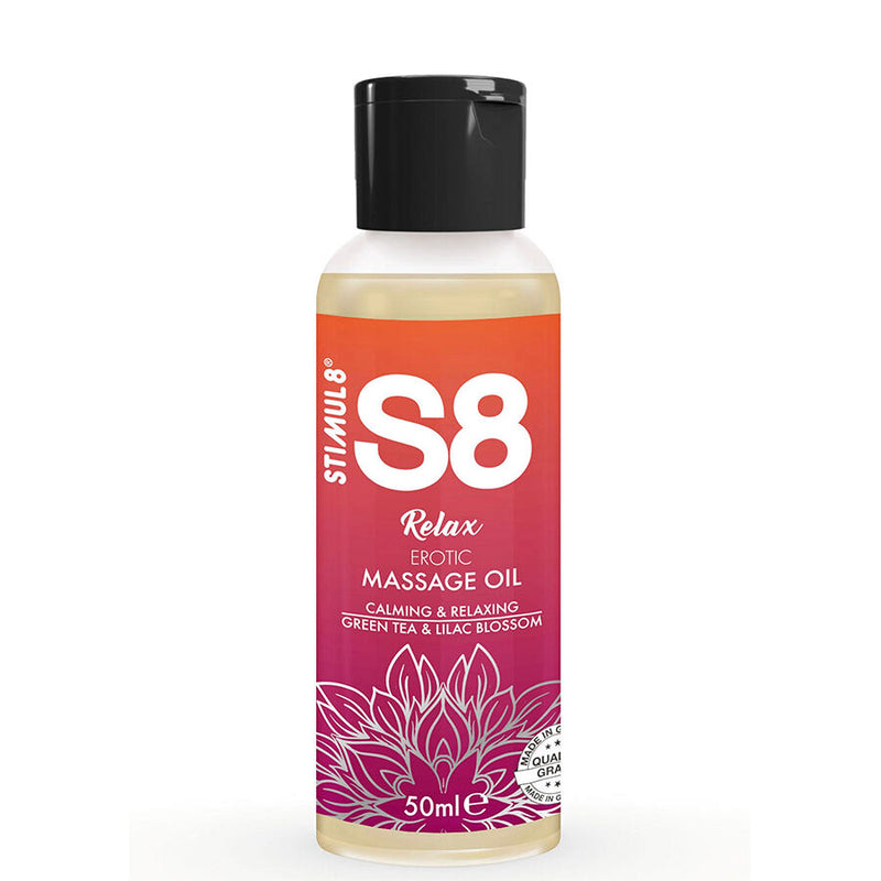 Stimul8 - s8 relax olio per massaggio erotico tè verde 50 ml