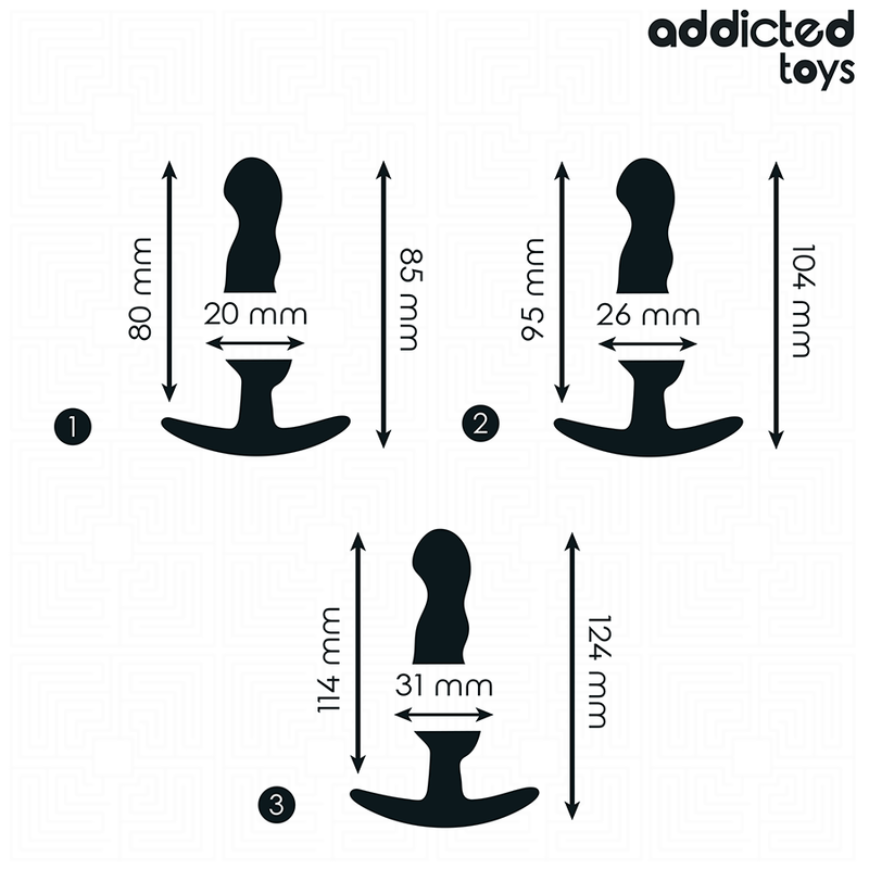 Addicted toys - set di 3 tappi anali modello 1