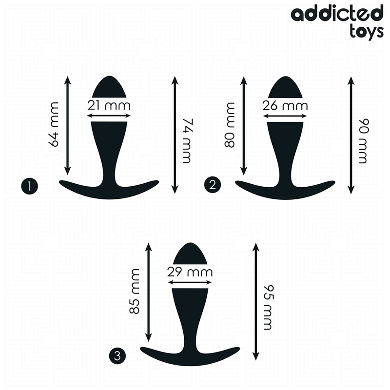 Addicted toys - set di 3 tappi anali modello 2