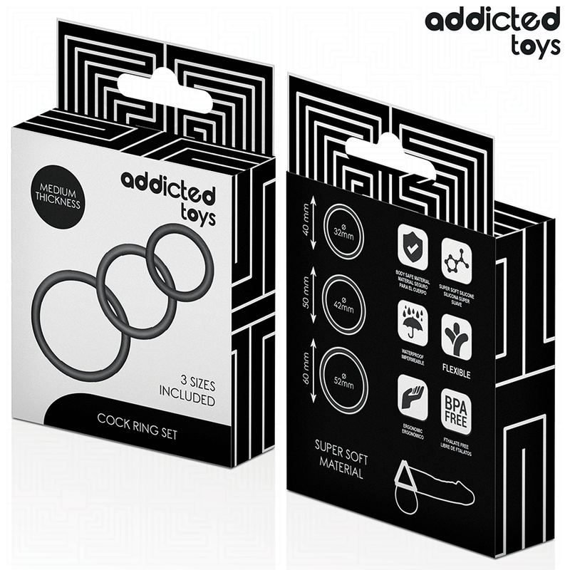 Addicted toys - set di anelli in silicone modello 2