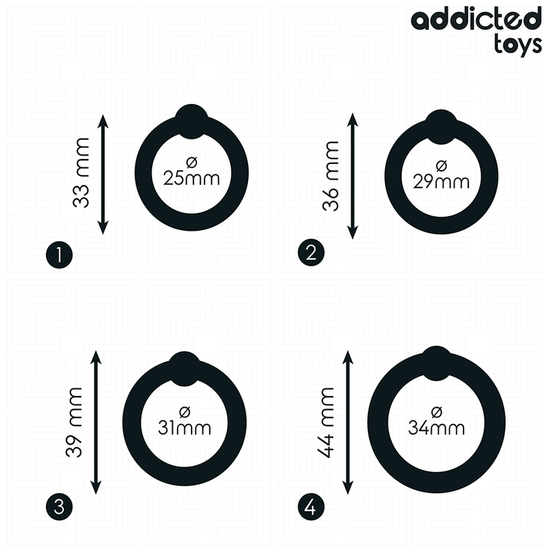 Addicted toys - set di anelli in silicone a pressione