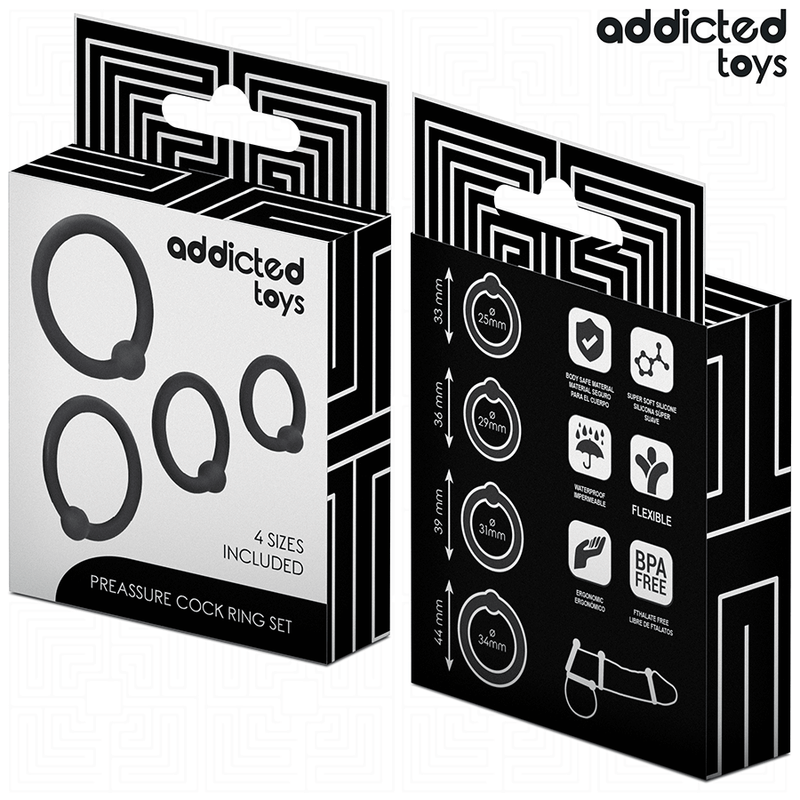 Addicted toys - set di anelli in silicone a pressione