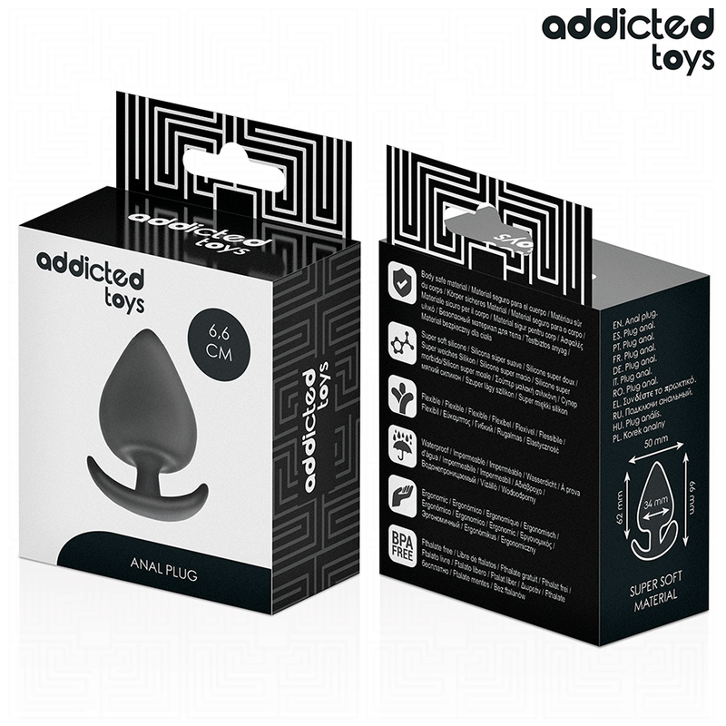 Addicted toys - tappo anale taglia m 6,6 cm