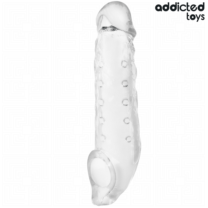 Addicted toys - guaina per pene trasparente taglia m 27 cm