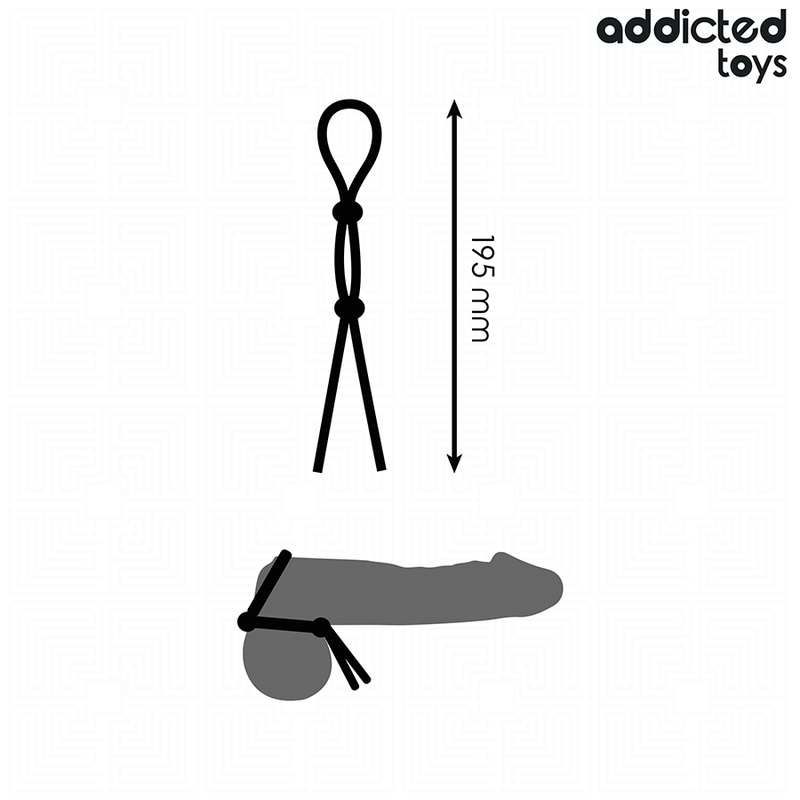 Addicted toys - corda in silicone per il pene a doppio anello