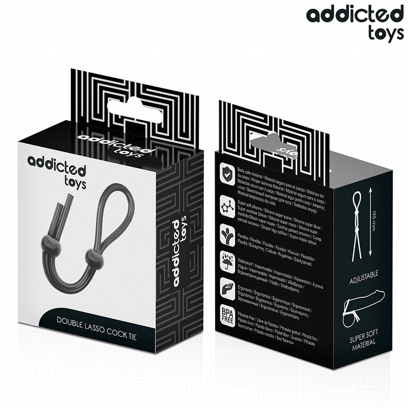 Addicted toys - corda in silicone per il pene a doppio anello