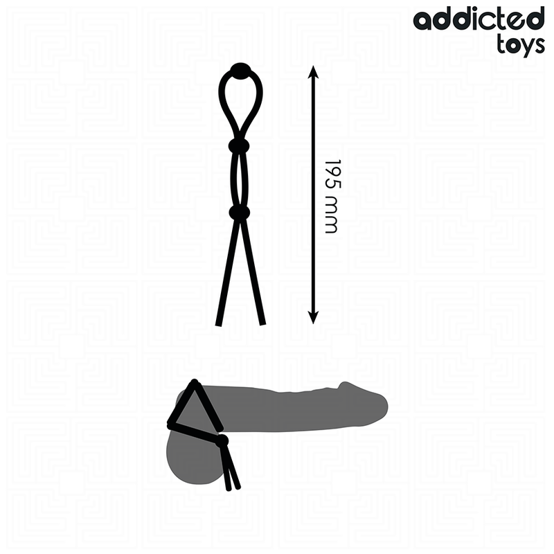 Addicted toys - corda in silicone per il pene a triplo anello