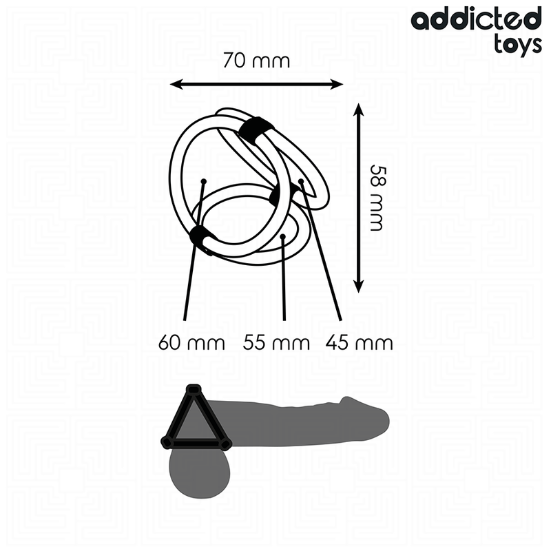 Addicted toys - anello per pene triplo