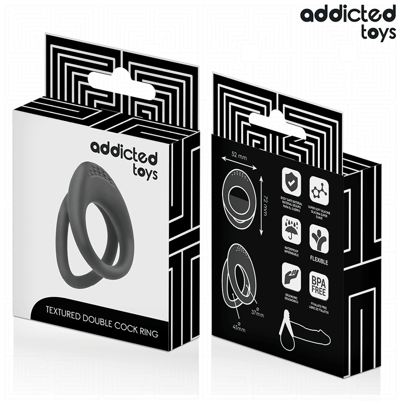 Addicted toys - anello per pene a doppia texture