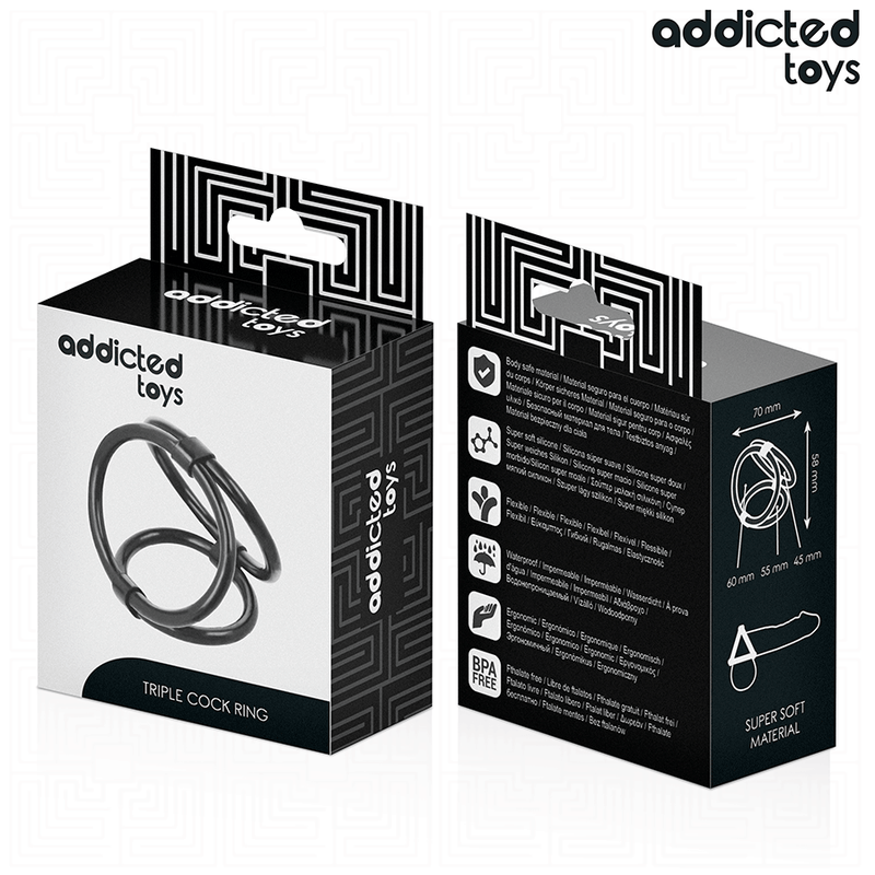 Addicted toys - anello per pene triplo