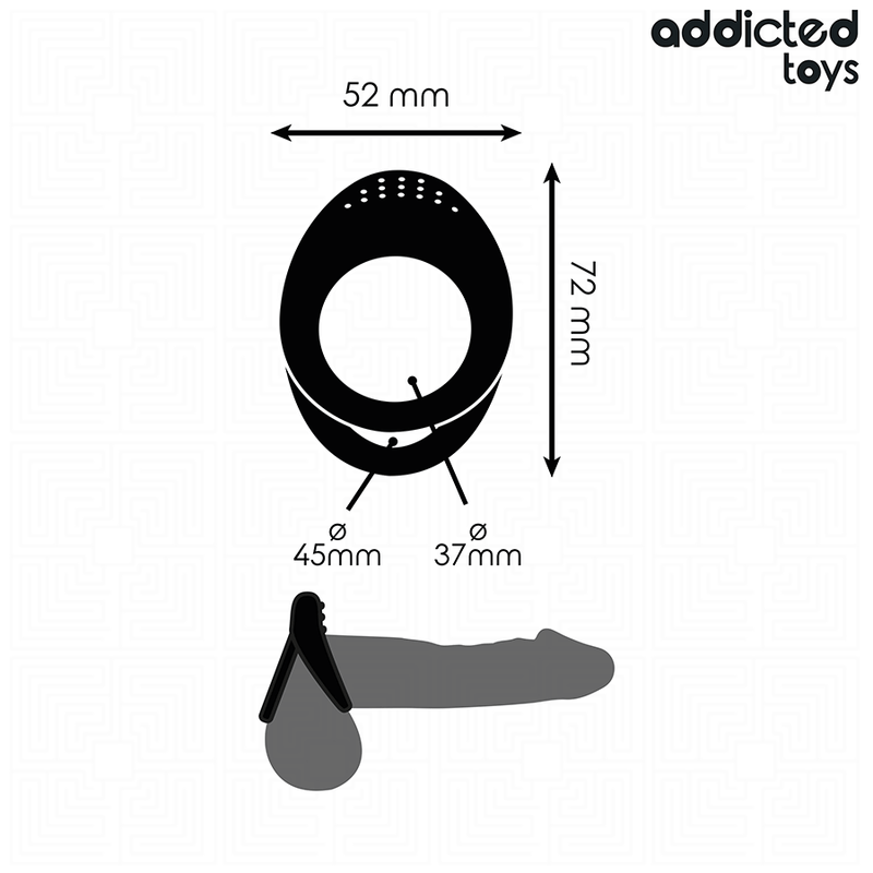 Addicted toys - anello per pene a doppia texture