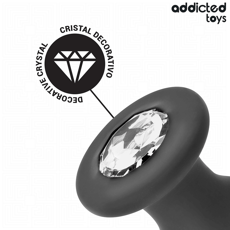 Addicted toys - plug anale con gioiello taglia s 8,8 cm