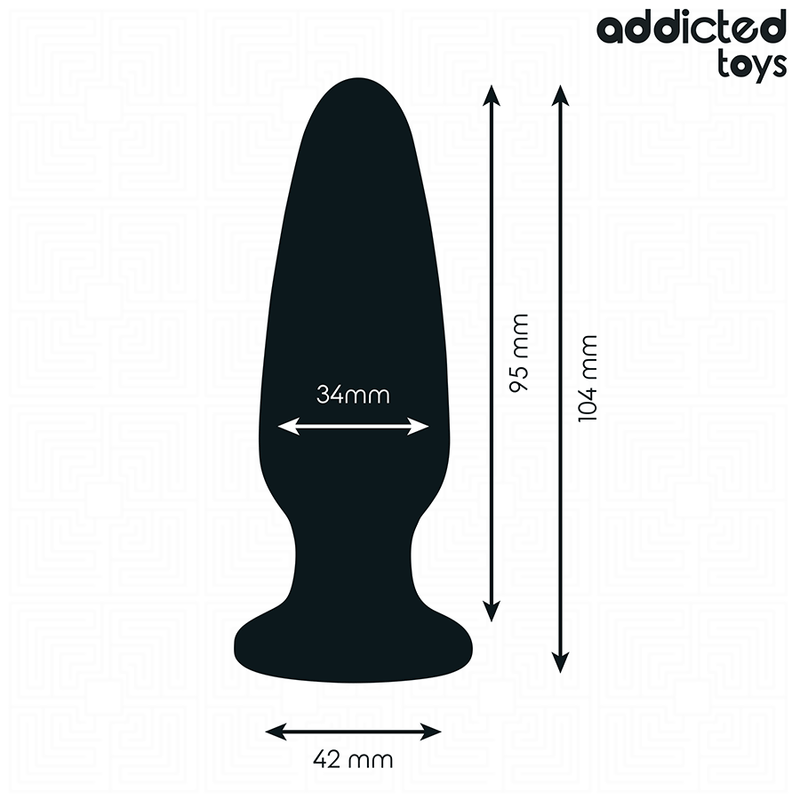 Addicted toys - plug anale con gioiello taglia m 10,4 cm