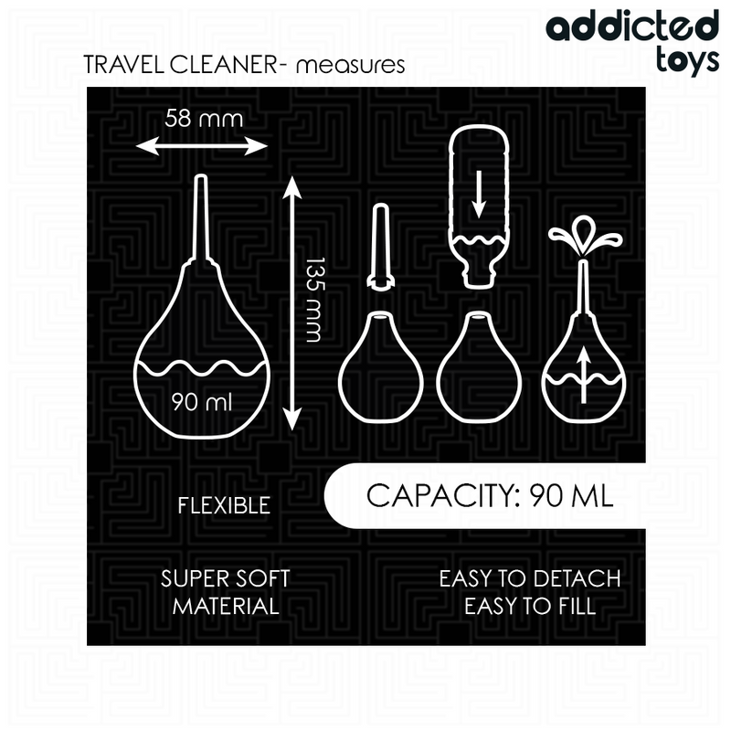 Addicted toys - detergente anale da viaggio taglia s 90 ml