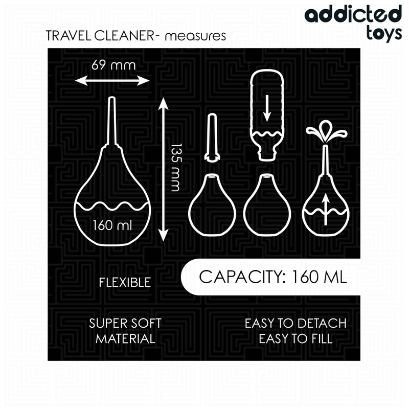 Addicted toys - detergente anale da viaggio taglia m 160 ml