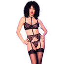 Chilirose - cr 4852 completo lingerie nero taglia l