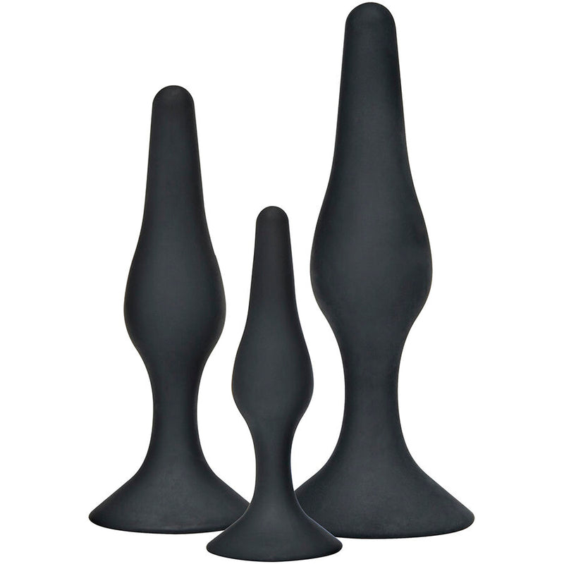 Toyjoy - anal play curvy companions plug anale 3 pezzi nero