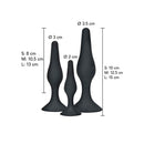 Toyjoy - anal play curvy companions plug anale 3 pezzi nero
