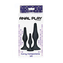 Toyjoy - anal play curvy companions plug anale 3 pezzi nero