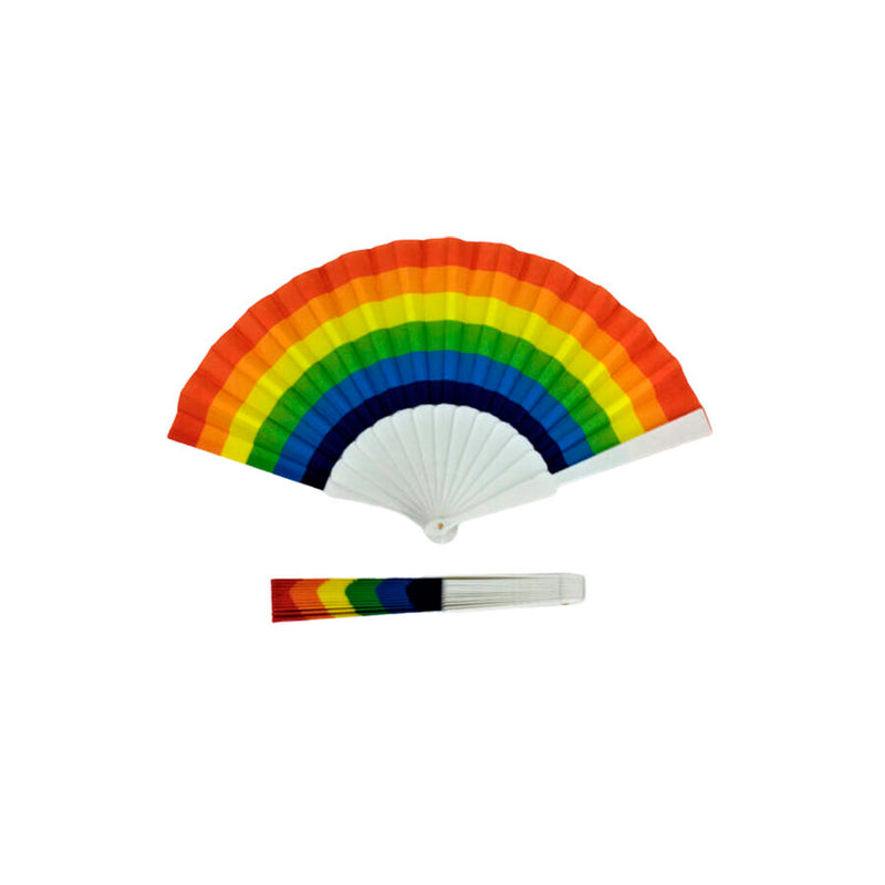 Pride - ventaglio in legno con bandiera arcobaleno