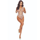 Passion - bs114 bodystocking a griglia bianca