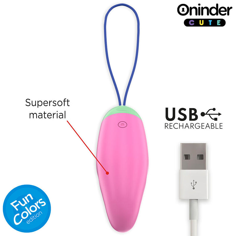 Oninder cute - uovo vibro-rotante in silicone 360° per amore e piacere - app gratuita in tutto il mondo