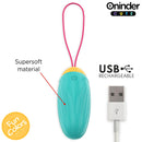 Oninder cute - uovo vibro-rotante in silicone con gemma per amore e piacere - app gratuita in tutto il mondo