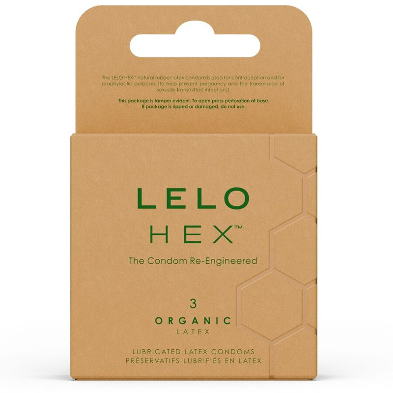 Lelo - preservativi organici hex confezione da 3 unità