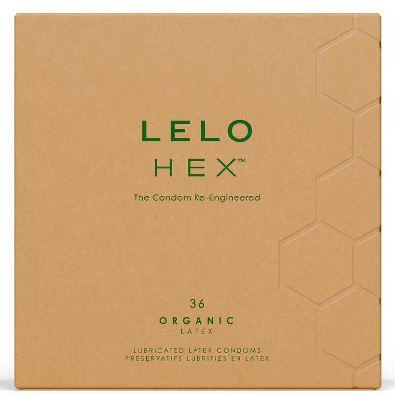 Lelo - preservativi organici hex confezione da 36 unità