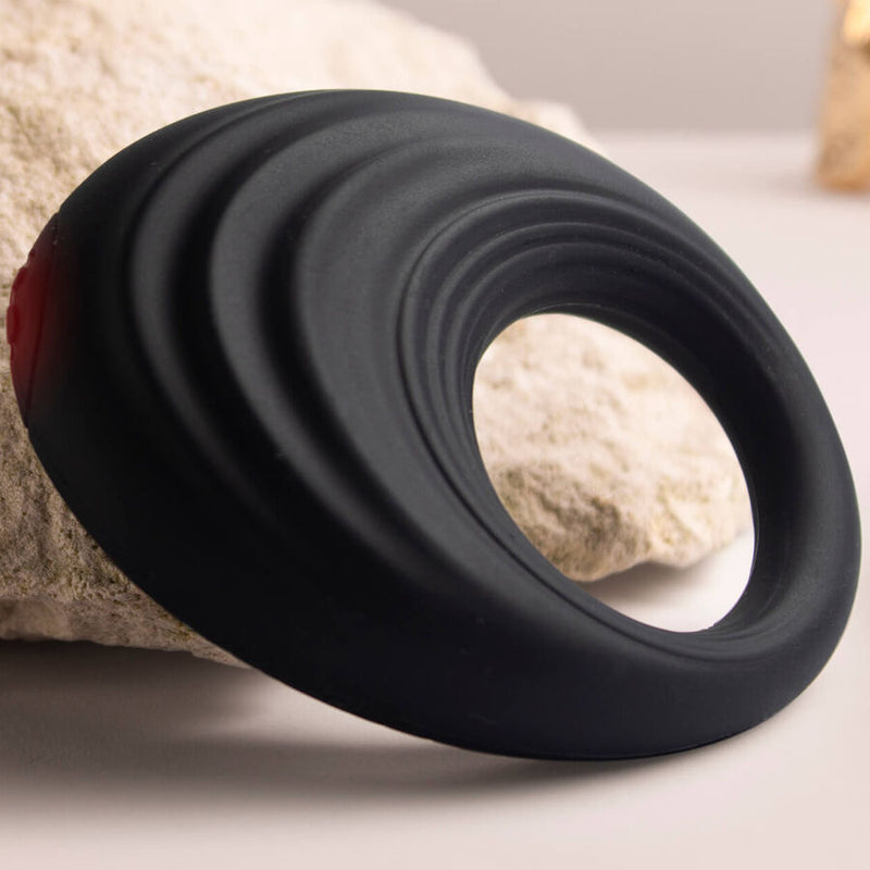 Rocks-off - anello vibrante per pene spire nero