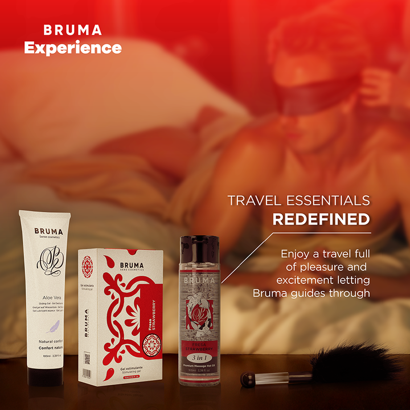 Bruma xperience - kit tentazione dolce alla fragola con potenziatore di orgasmo