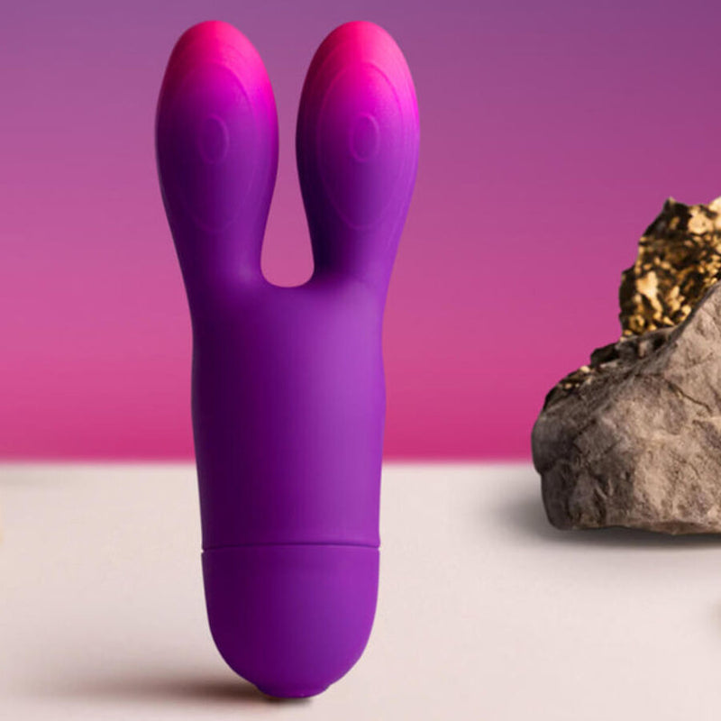 Rocks-off - vibratore flessibile glo-girl bunny viola