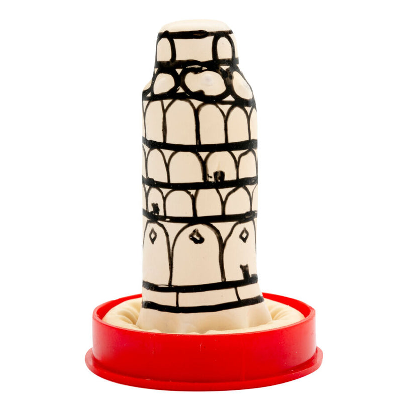 Condomerie - preservativi novità dipinti a mano torre di pisa