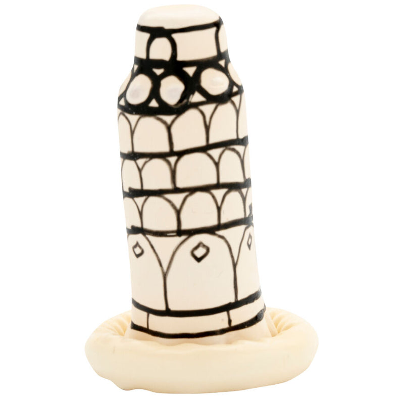 Condomerie - preservativi novità dipinti a mano torre di pisa