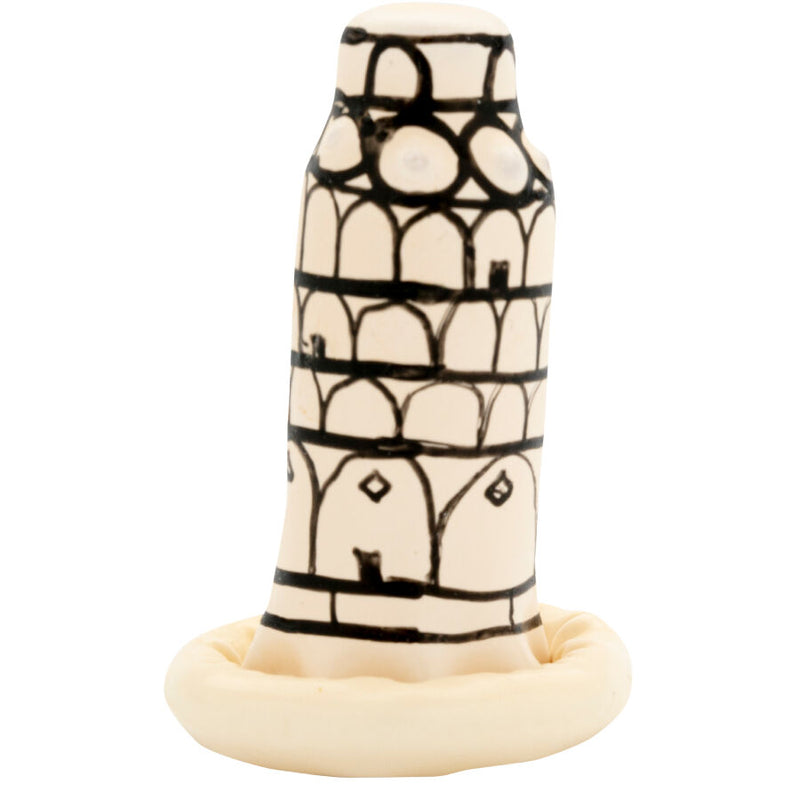 Condomerie - preservativi novità dipinti a mano torre di pisa