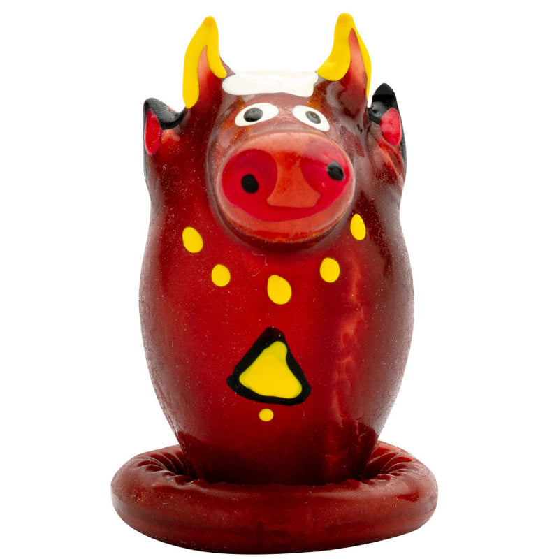 Condomerie - preservativi novità dipinti a mano modello toro 1